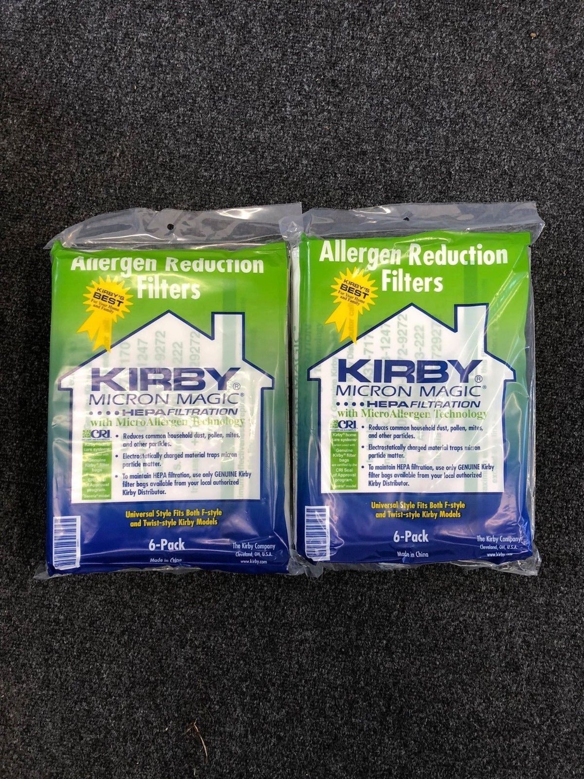 6PK Vacuum Bags Compatible With Kirby Sentria Style F HEPA Cloth Bag 204811 